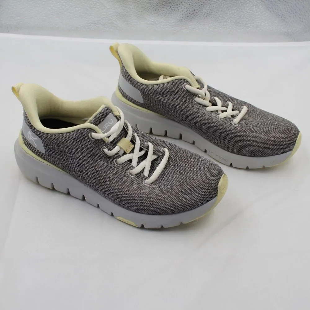 KURU Flex Via Womens 7.5 Orthopedic Walking Shoes Gray Lime